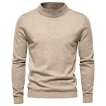 Men's mid-collar slim fit sweater in multi-color, perfect for a stylish and comfortable look. Versatile design for any o — photo 15