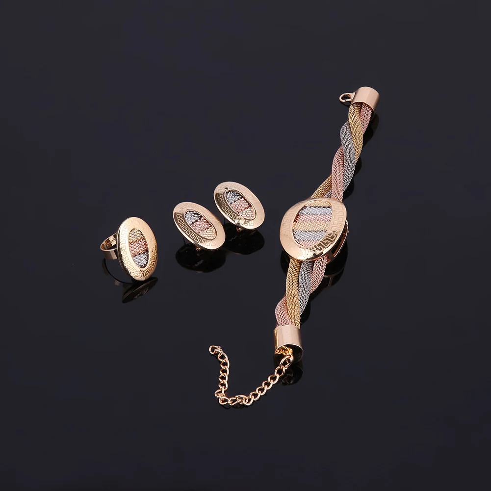 Title 5, Conjunto de colar, brincos e pulseiras de quatr...