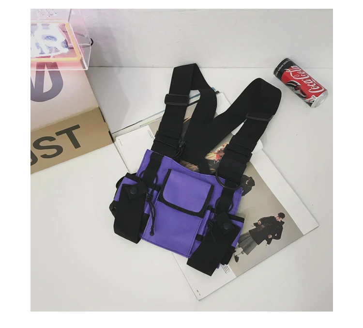 Hip-hop chest bag pocket bag for secure storage and urban style. Keep essentials accessible, enjoy hands-free convenienc — photo 10