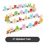 Trem de brinquedo magnético para meninos e meninas Montagem de madeira Estimula criatividade e coordenação motora fina Brinquedo educativo e divertido — foto 10