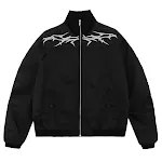 Jaqueta de voo bordada Real Shot Street Cool, casaco estiloso para homens, perfeita para um visual urbano e moderno, ideal para o dia a dia. — foto 11