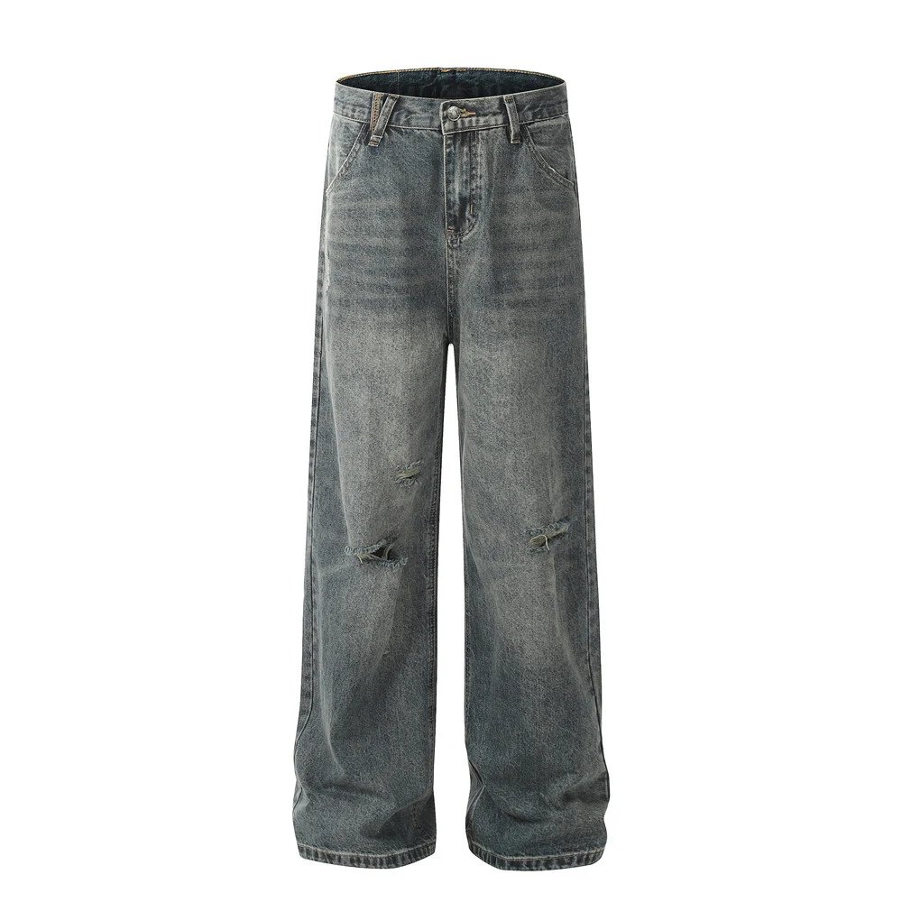 Men's Fashion Personality Straight Cut Jeans Stylish straight cut jeans designed for comfort and a modern look. Perfect — photo 5