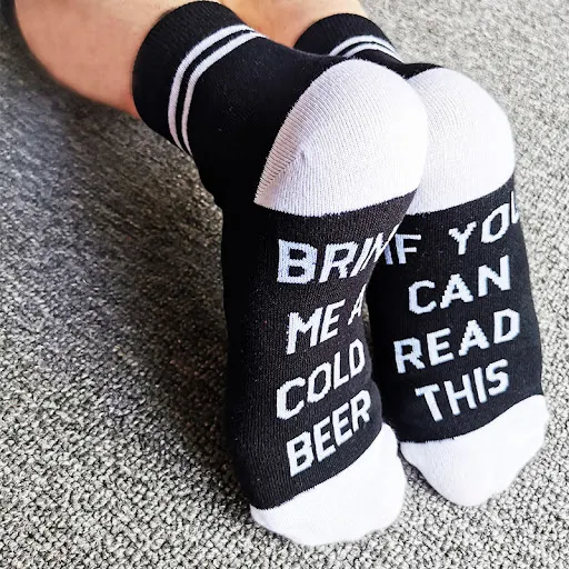 Title 5, Mens and Womens Cotton English Letter Socks C...