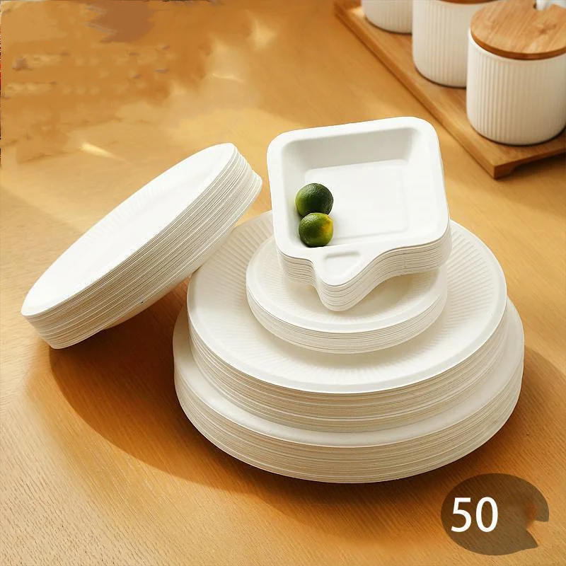 Title 2, Hand-painted 50 Thick Cake Plates on Disposable...