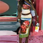 Conjunto de saia slim fit com estampa floral Dignified Flowers Sofisticação e elegância. Ideal para eventos formais e profissionais, com caimento impecável. — foto 18