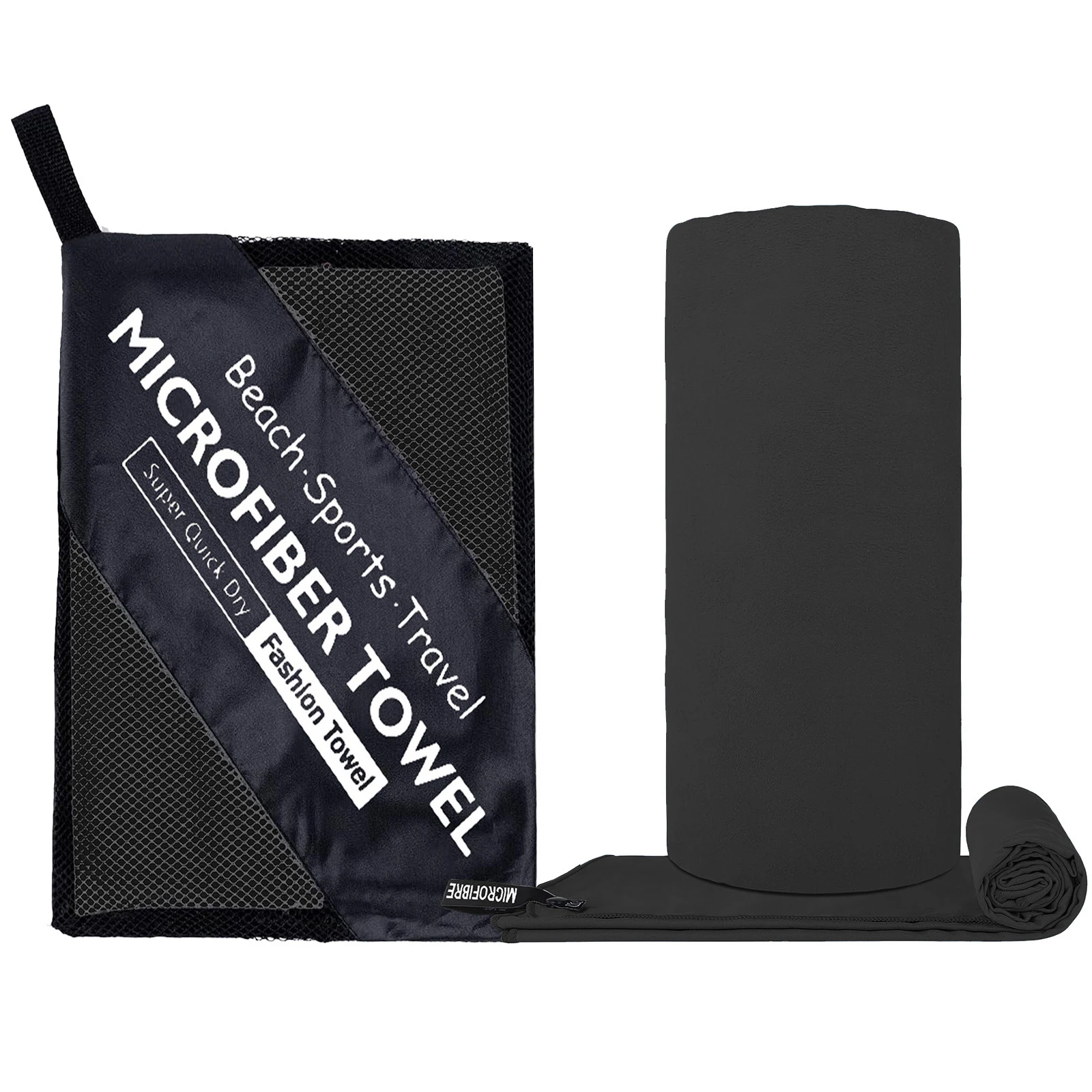 Toalha portátil de microfibra aveludada de dupla face e secagem rápida, perfeita para academia, viagens e esportes. — foto 17