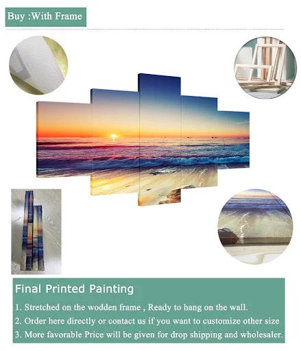 Title 6, Canvas met vijf fotos. Personaliseer je huis m...