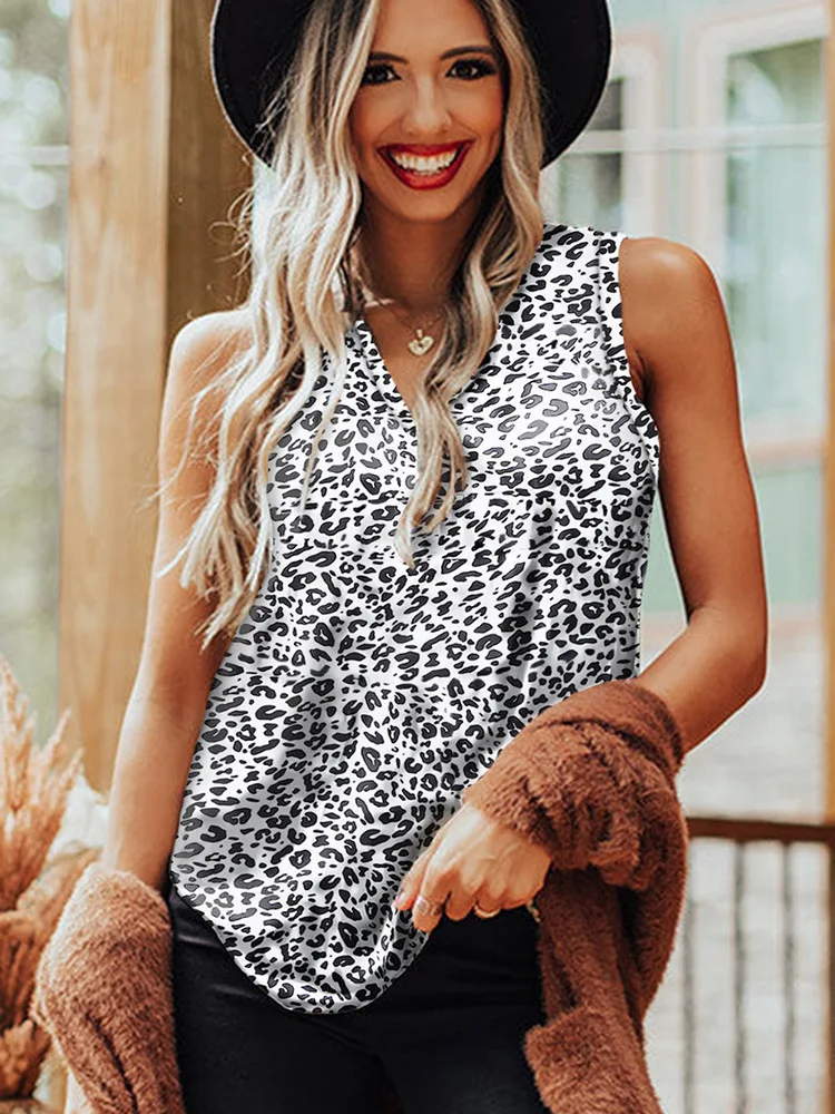 Title 3, European And American Casual Sleeveless Loose T...