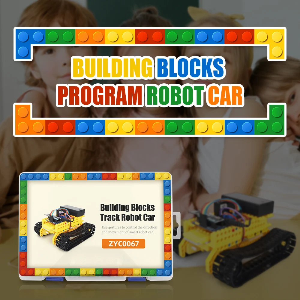 Carro robô inteligente DIY STEM Arduino Nano com programação gráfica de tanque, CH340, blocos de construção educativos. — foto 3