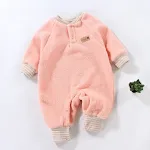 Puff Velvet Romper Pink