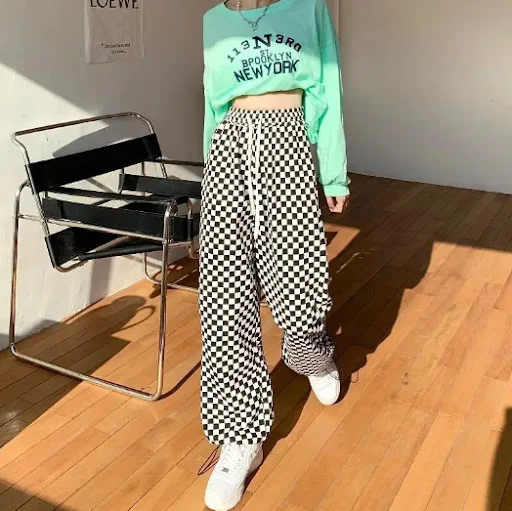 Title 2, Pantaloni Sportivi Plaid Affusolati Primavera C...