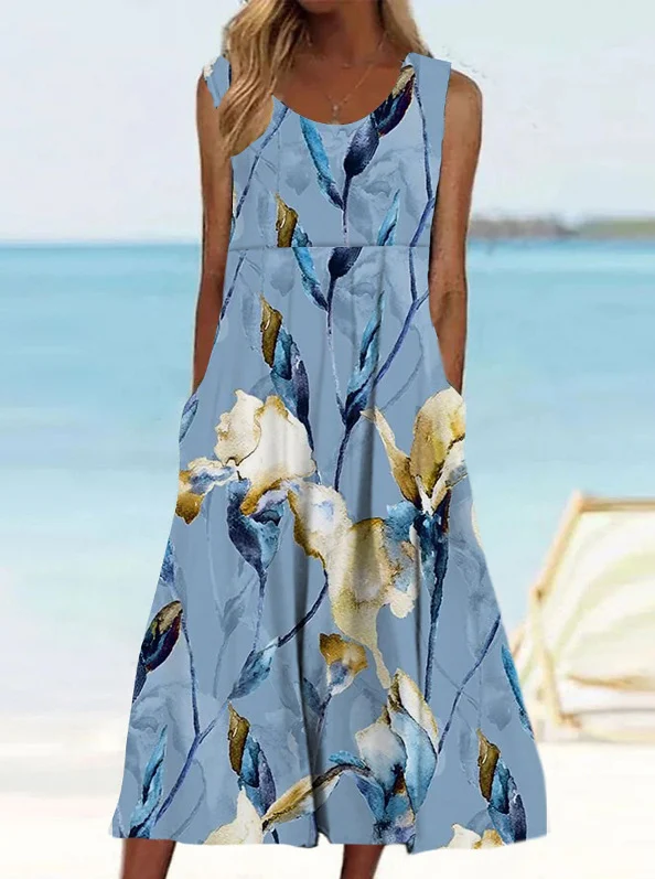 Digital Printing Sleeveless Dress Casual Fashion — photo 8