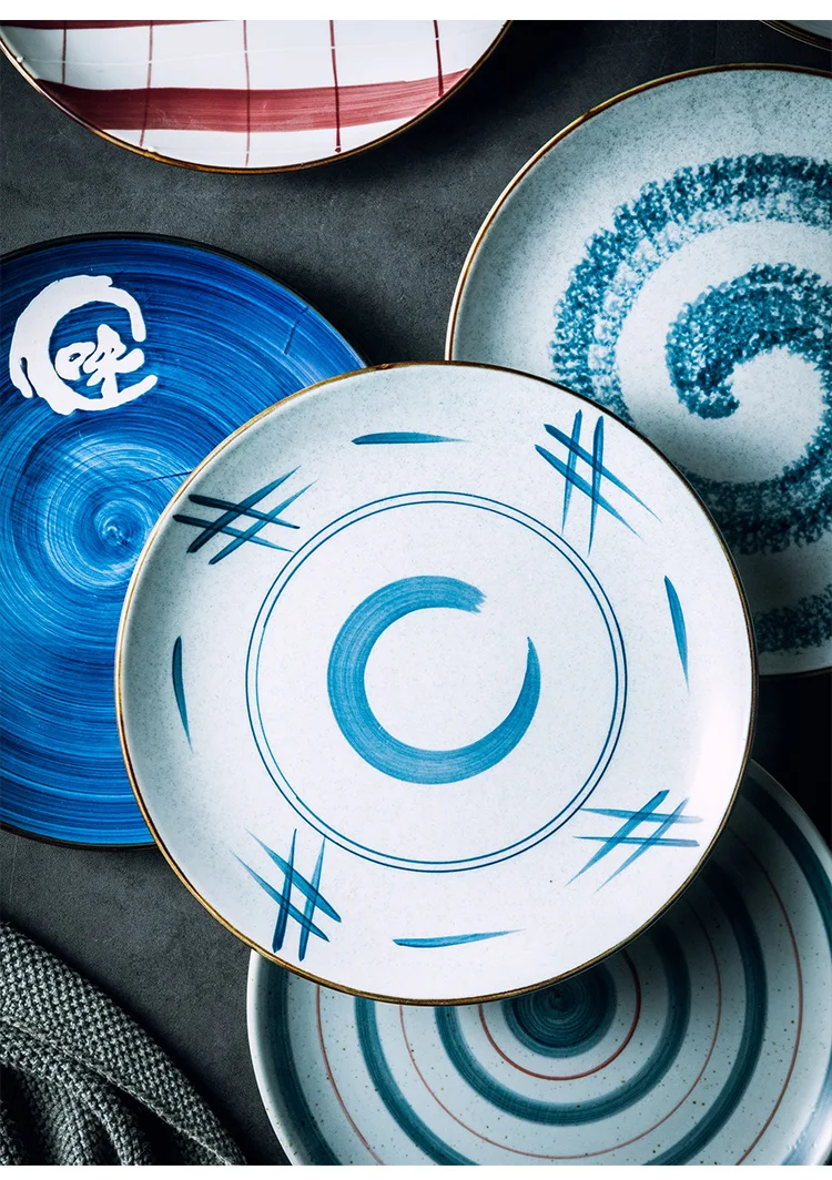 Creative Ceramic Round Shallow Household Western Cuisine Steak Plate Stylish Design Durable for Home Use Perfect for Ser — photo 15