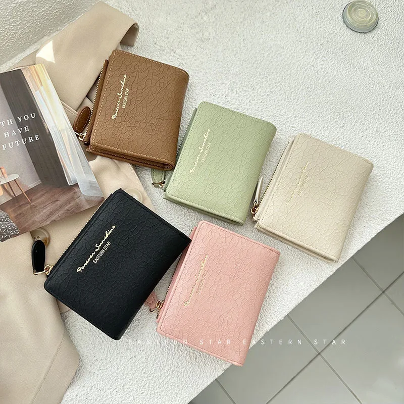 Carteira Dobrável Retro Coreana Feminina Design Vintage Elegante Múltiplos Compartimentos Compacta e Funcional Ideal para Uso Diário e Presentes — foto 4