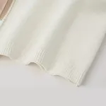 Women's Fashion Round Neck Button Decoration Short Sleeve Knitted Dress — photo 3