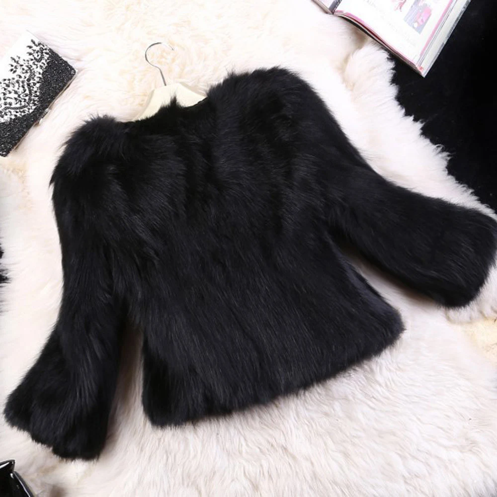Title 8, Plus Size Womens Fur Coat Short Imitated Fox F...