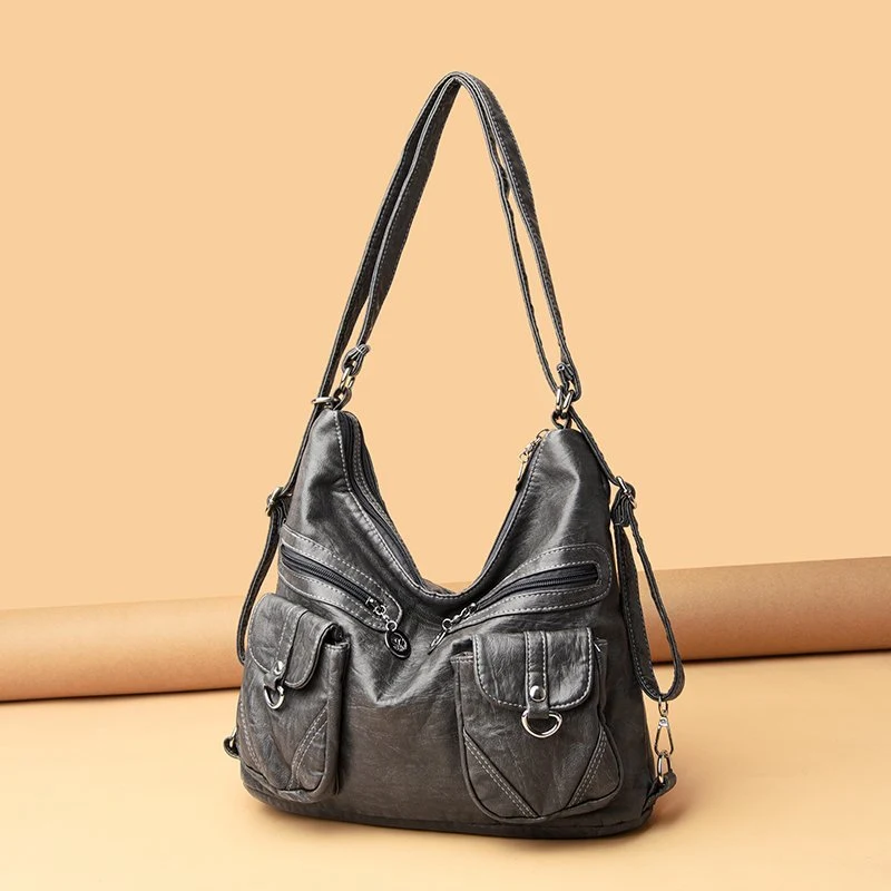 Title 2, Retro Cow Wax Leather Motorcycle Bag, Deformati...