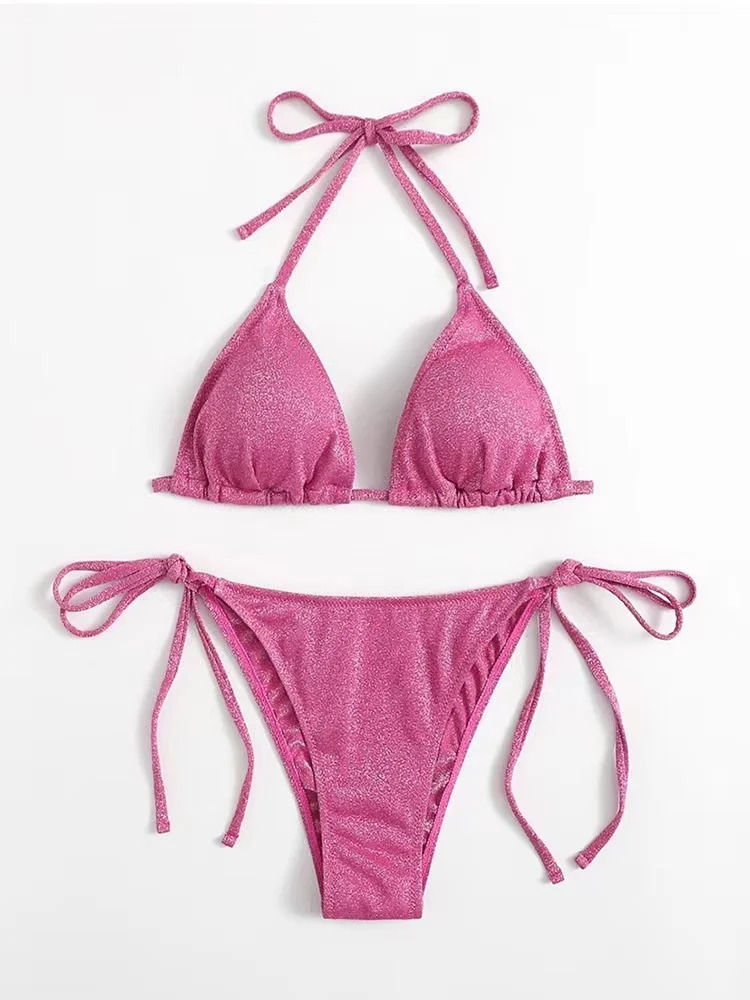 Modieuze bikini met split bandage design, sexy badpak. Perfect voor de zomer, strand en zwembad. Geniet van de zon in deze stijlvolle bikini. — foto 9
