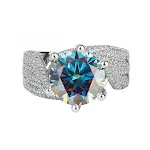 3 Karat Colorful Blue