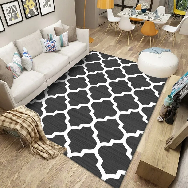 Tappeto per divano nordico moderno e semplice stile ins, per soggiorno, camera da letto, tavolino, coperta, tappetini personalizzabili per comodino. — foto 18
