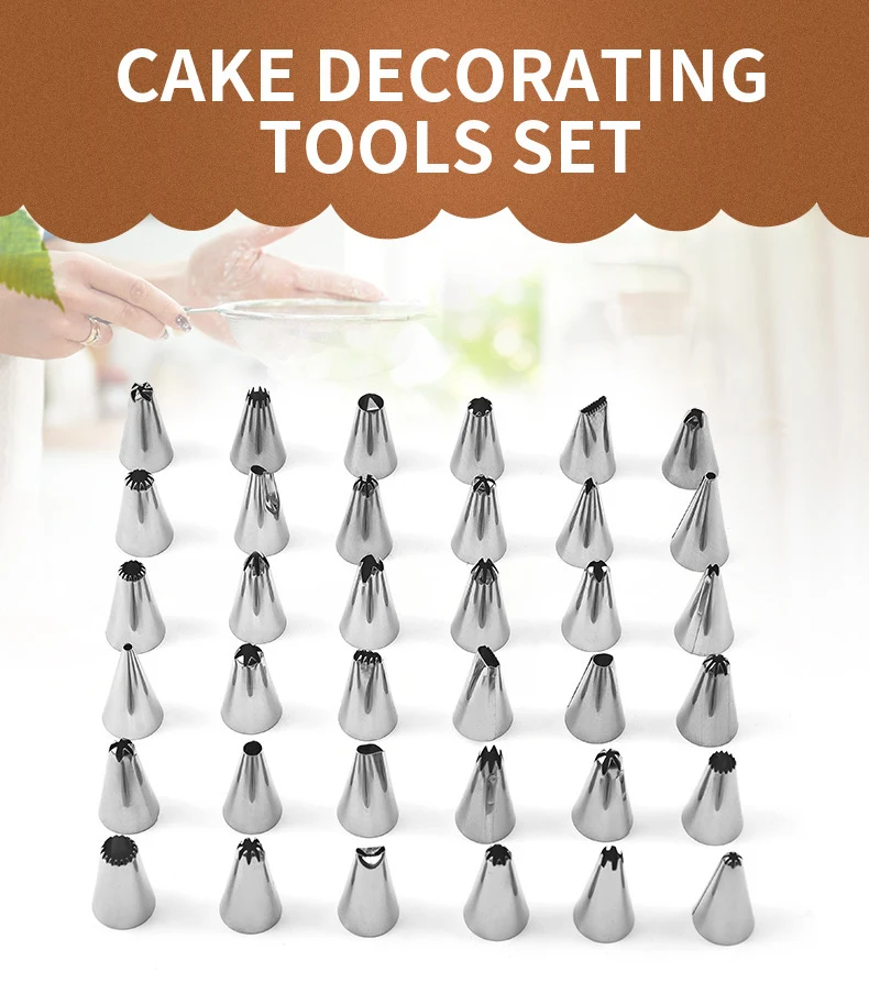 Stainless Steel Mounted Flower Mouth Set 66-Piece for Cream Cake Decoration, Baking Tools for Stunning Designs — photo 12