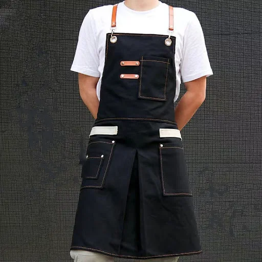 Title 7, Multi-pocket Canvas Jean Apron for Barbers, Mil...