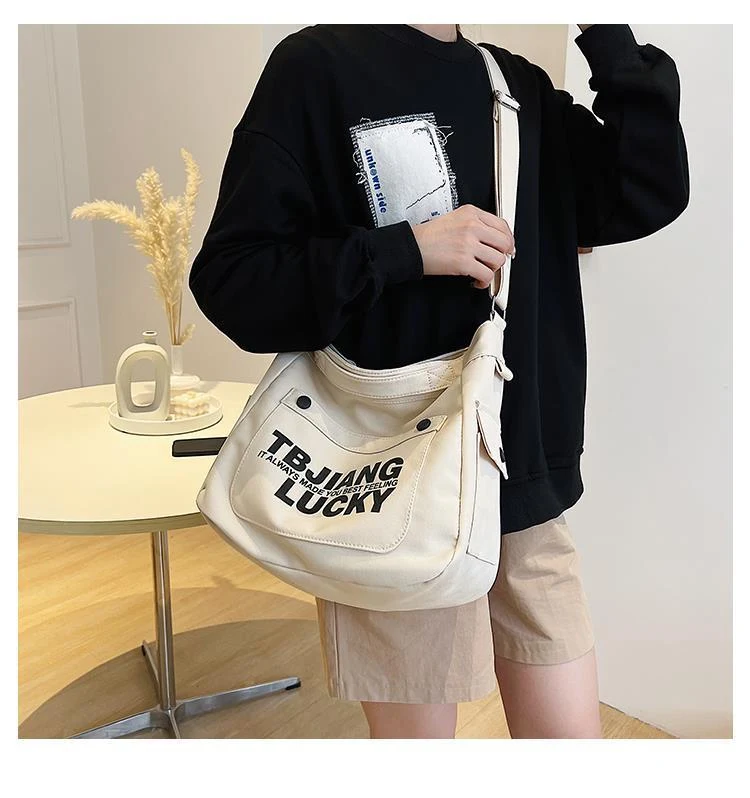 Women's Canvas Large Capacity Shoulder Messenger Bag — Spacious and stylish, perfect for everyday use and carrying all y — photo 8