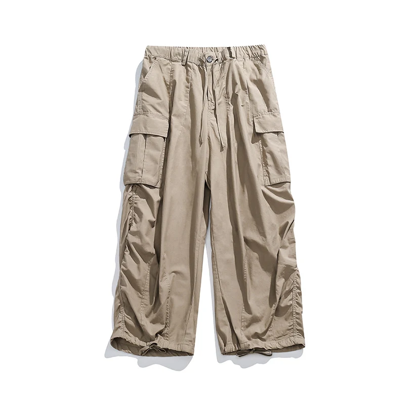 Solid Color Three-dimensional Wide Mouth Straight-leg Trousers for Everyday Comfort and Style, a Versatile and Modern Wa — photo 2