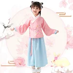 Hanfu Nationale Schooluniformen voor meisjes in de basisschool. Traditioneel ontwerp, comfort en stijl voor leerlingen. — foto 9