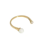 Anel feminino de prata esterlina S925 com zircônia Guan, um acessório elegante e brilhante para realçar sua beleza. — foto 2