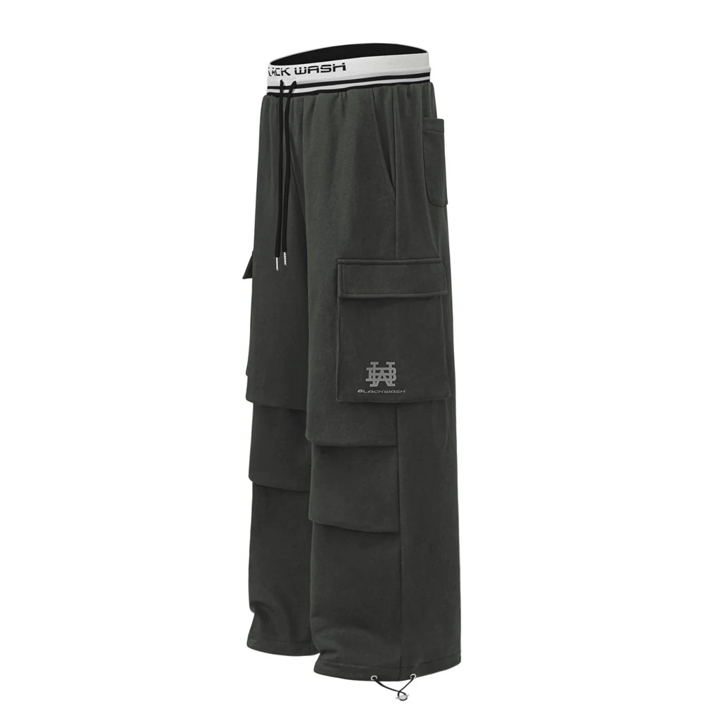 Title 3, Pantalones deportivos casuales plisados para ho...