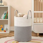 Handheld Woven Storage Basket made of Rattan and Cotton Rope. Organize your home with this stylish and versatile storage — photo 10
