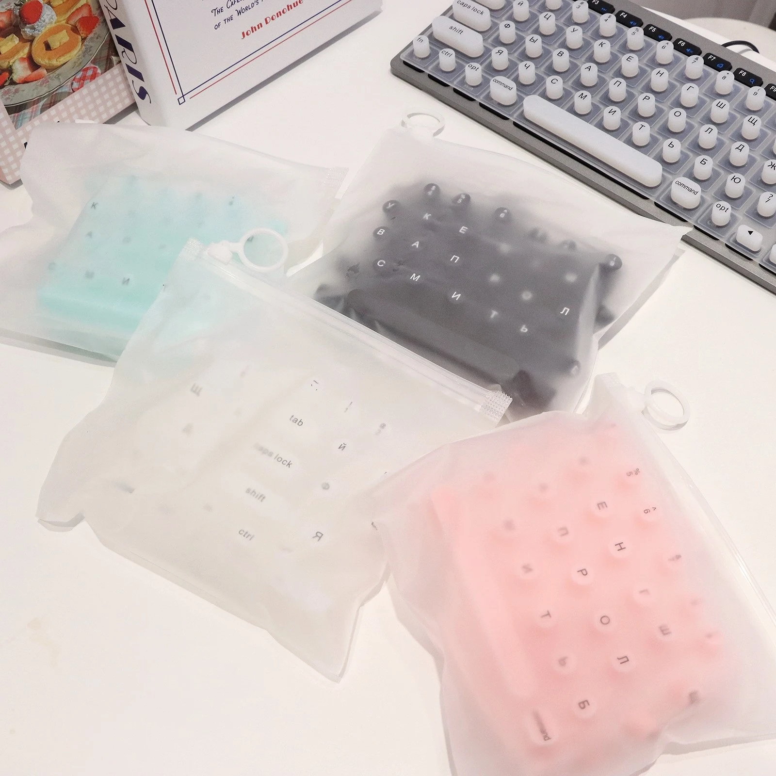 Title 10, Silicone Button Cap Notebook for Nail Beauty, K...