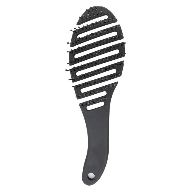 Hollow square eight-claw curved black comb for effortless detangling and styling. Minimizes breakage, promoting smooth, — photo 10