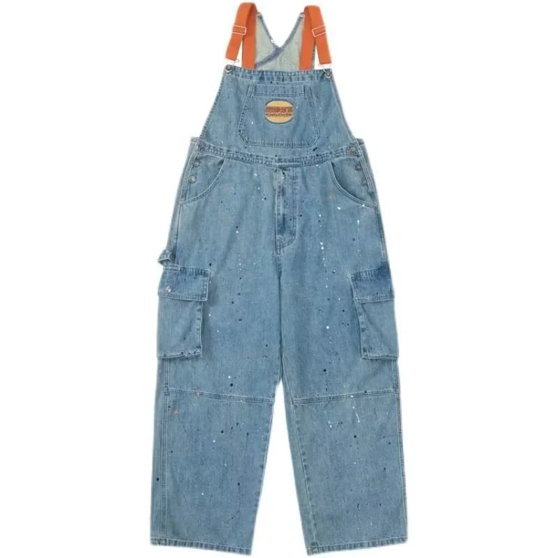 Retro Denim Suspender Pants Women's Overalls Loose Fit Comfortable Vintage Style Casual Wear Versatile & Stylish — photo 5