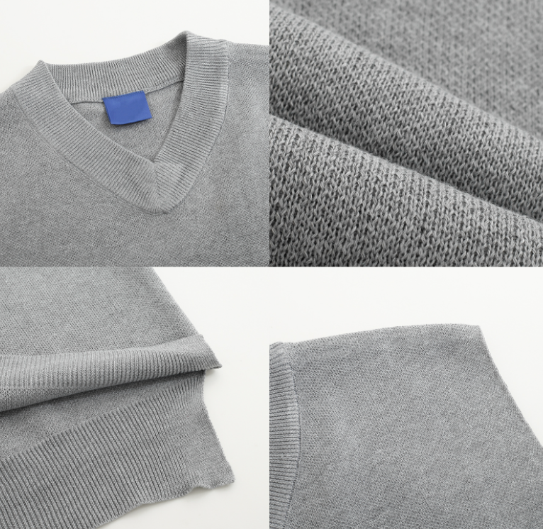 Title 6, Thin Knitted Vest Mens V-neck Folded Sweater. ...