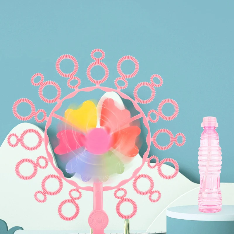 Children's Colorful Porous Windmill Bubble Machine. Enjoy outdoor bubble fun, easy to use with attractive design and end — photo 5