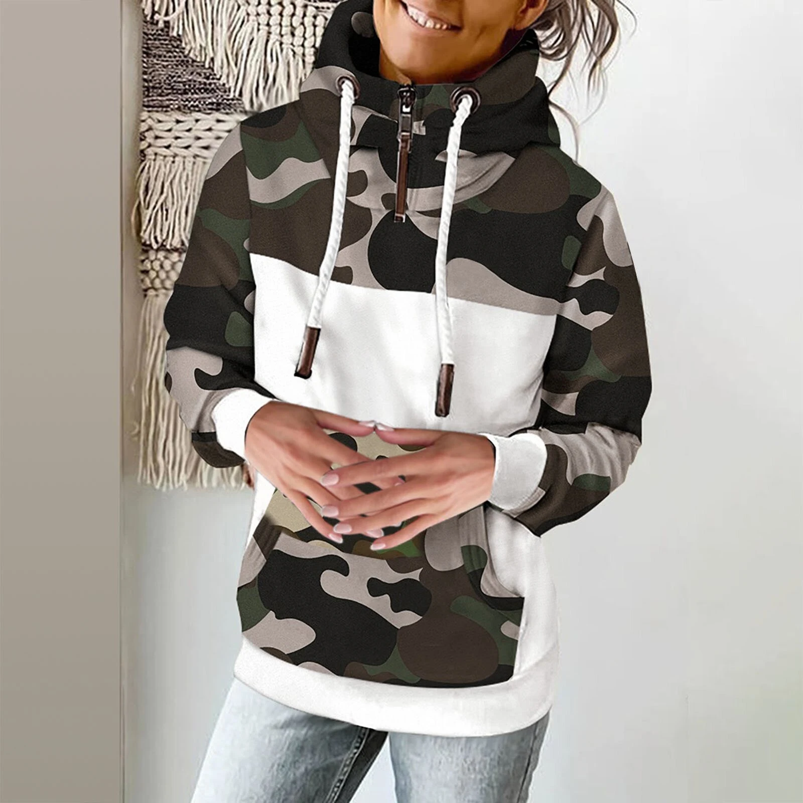 Title 2, Suéter de lã estampado de moda feminina com gol...