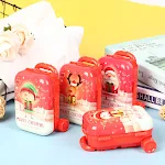 Porta-moedas de Natal estilo mala trolley em folha de flandres. Perfeito para moedas e pequenos objetos, ideal para presentes de Natal. — foto 12
