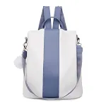 White with blue