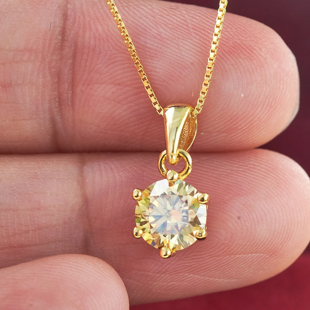 Colar feminino de prata pura com design de nicho e pedra Mosang, um toque de elegância e sofisticação para você. — foto 5