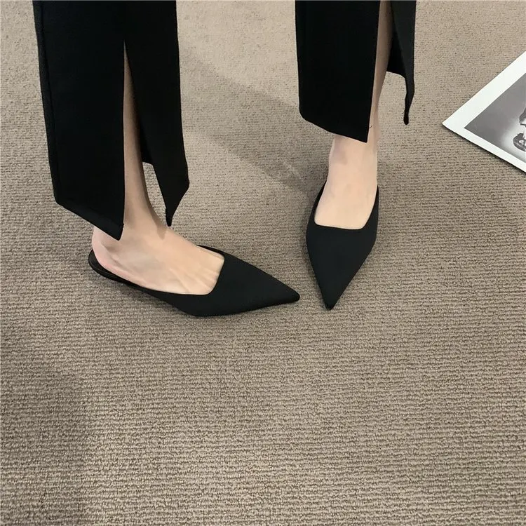 Title 1, Womens outer toe high heel half slippers. Comf...