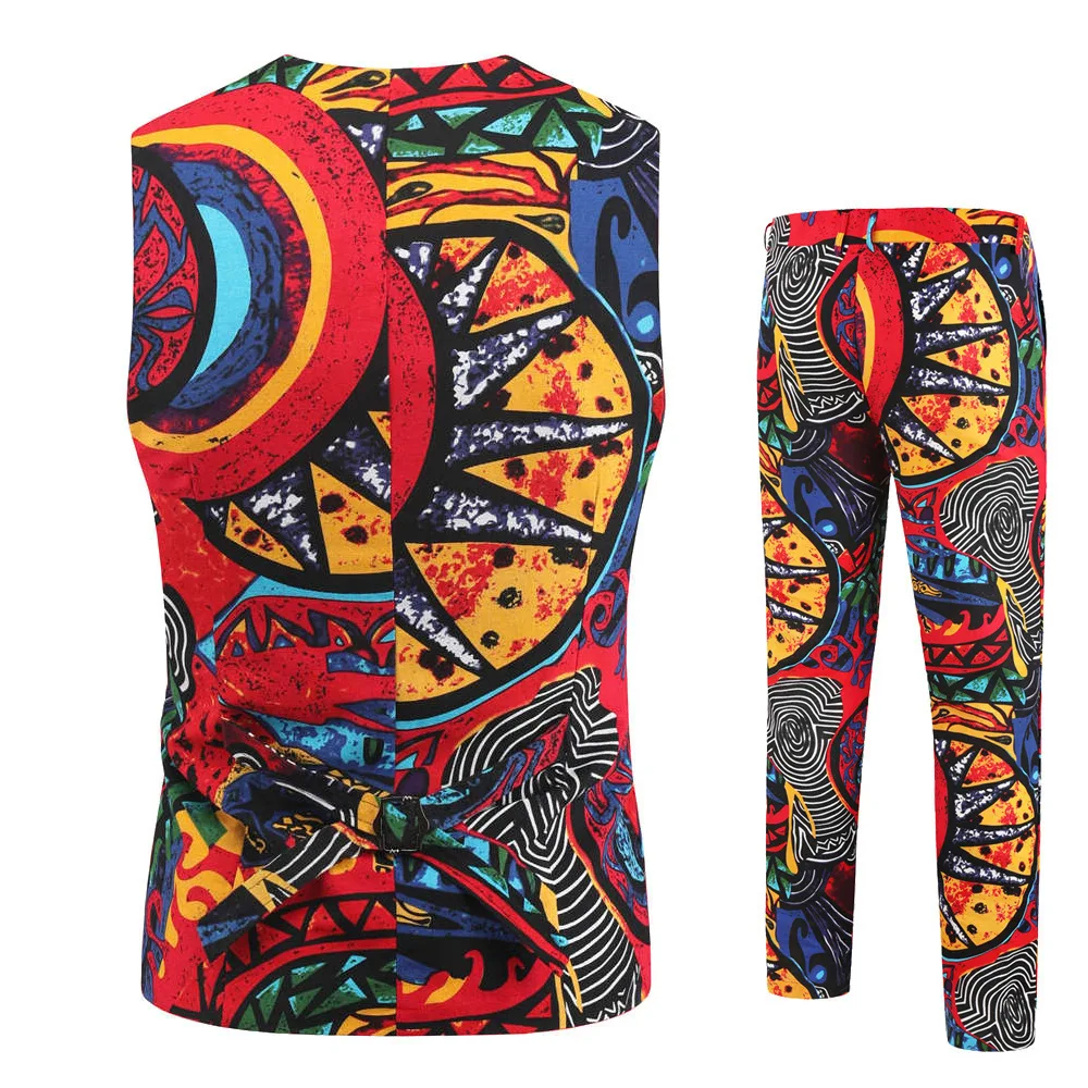 Ethnic style printed vest suit. Blend elegance and comfort effortlessly. Perfect for special events or a daily look with — photo 4