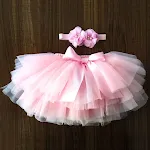 Saia tutu infantil 0-36 meses Roupa de bebê Calças PP Saia curta de tule Vestido princesa Bolo infantil Ideal para fotos e festas — foto 10