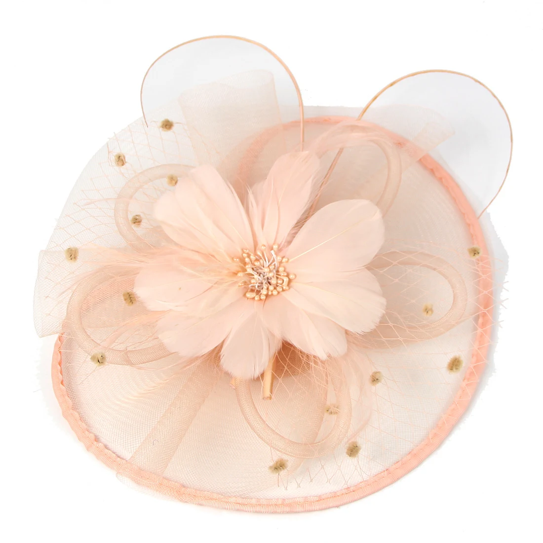 Title 1, Womens Festival Hat Mesh Hair Clip Headgear