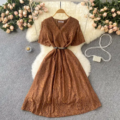 Title 36, Irregular V-neck Lace-up Waist-controlled Slimm...