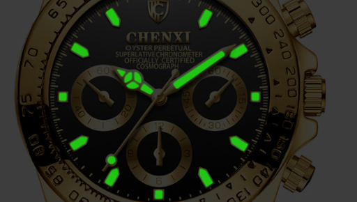 Title 3, Heren business horloge met goudkleurige galvani...