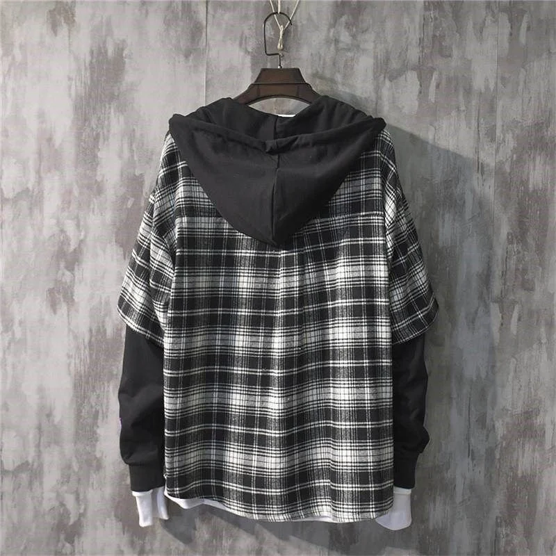 Men's Fashion Personality Plaid Shirt Sweater Stylish Comfort Versatile Everyday Wear Casual Outfit Perfect Blend of Sty — photo 4