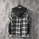 Men's Fashion Personality Plaid Shirt Sweater Stylish Comfort Versatile Everyday Wear Casual Outfit Perfect Blend of Sty — photo 4
