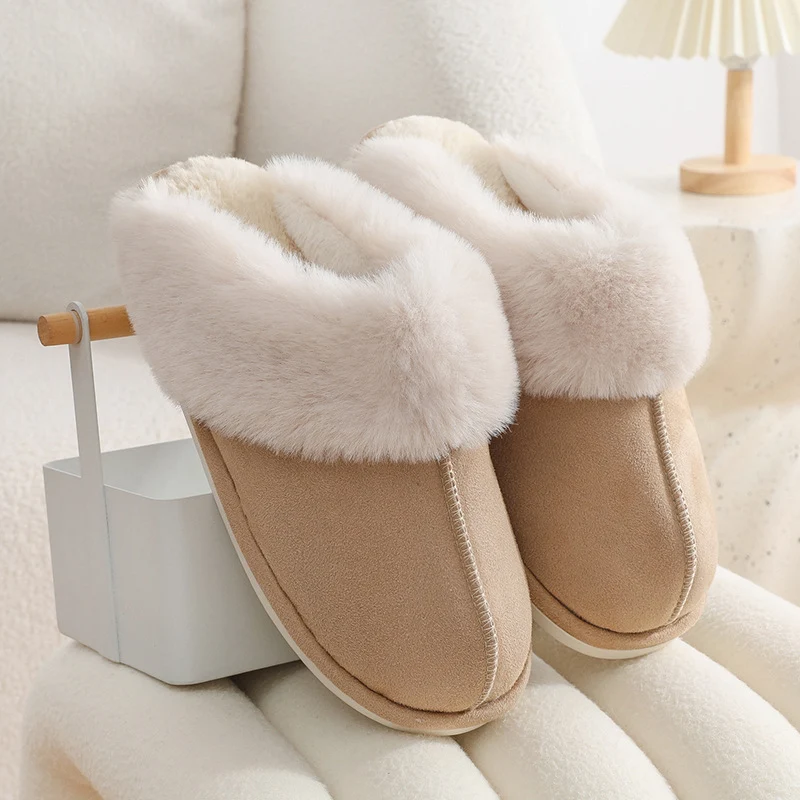 Title 15, Winter Warm Plush Home Slippers Indoor Fur Slip...